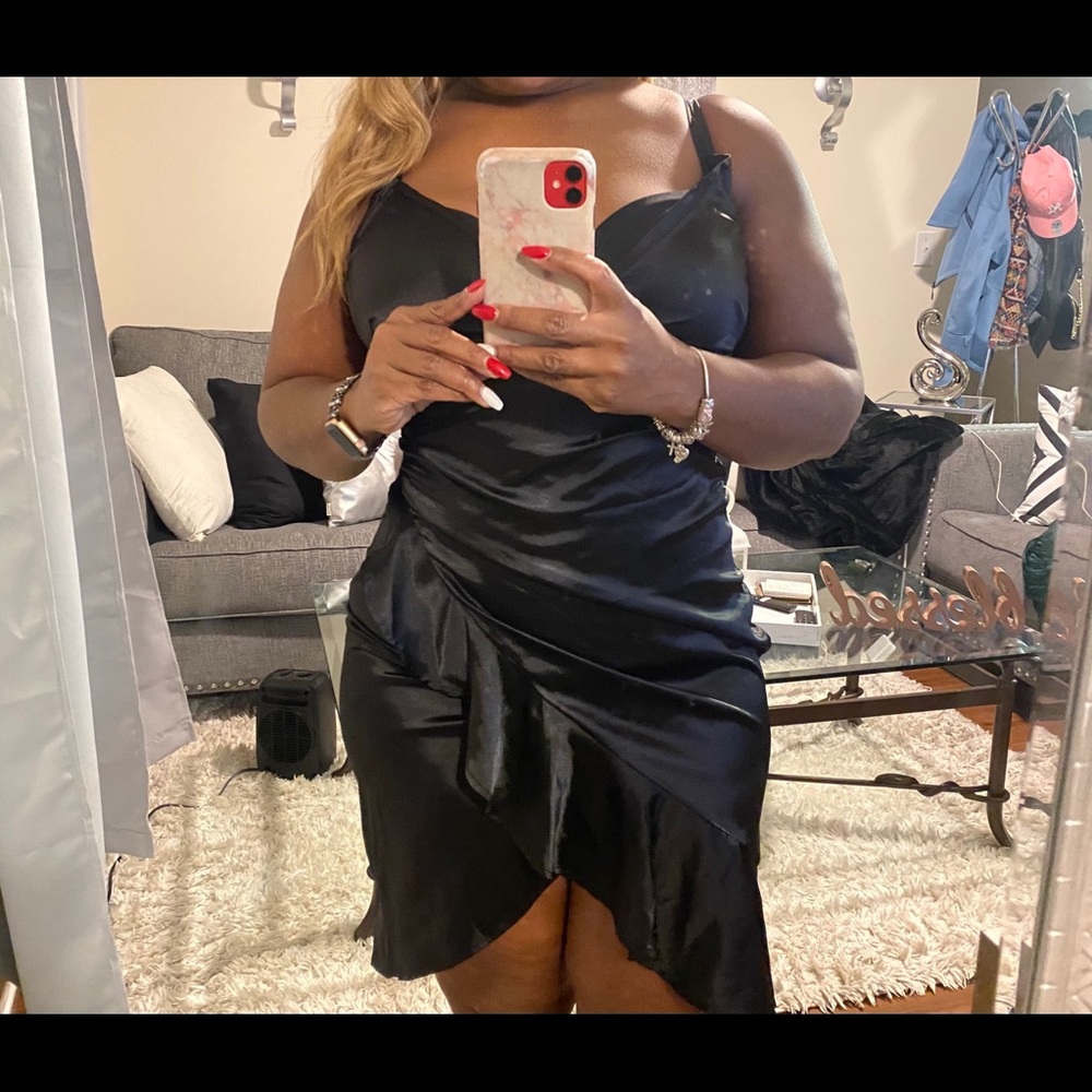 Black silk dress